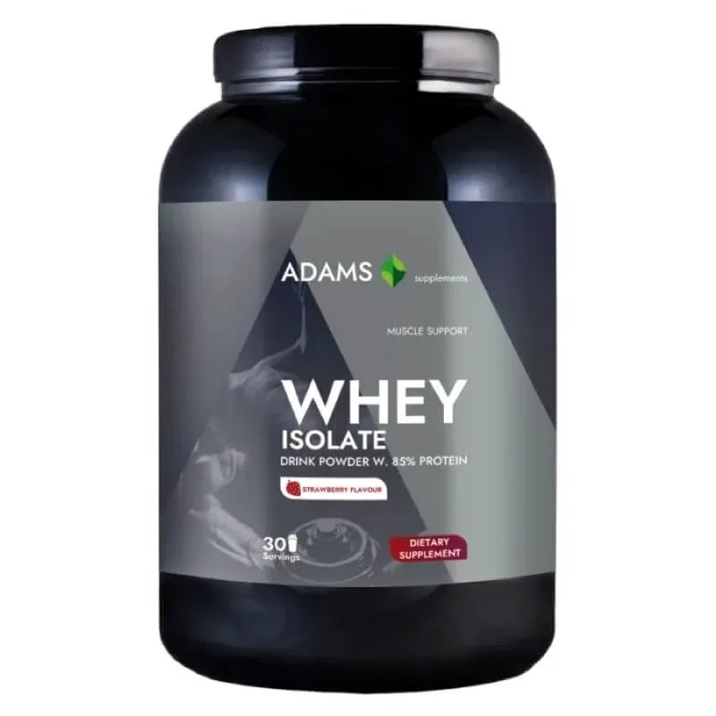 Whey Isolate Protein pulbere instant cu aroma de capsuni, 908 g, Adams Supplements ADAMS VISION — preț și oferte