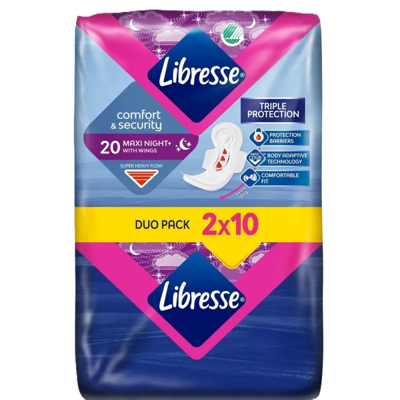 Libresse Maxi Night Absorbante de Noapte, 20 bucăți — preț și oferte