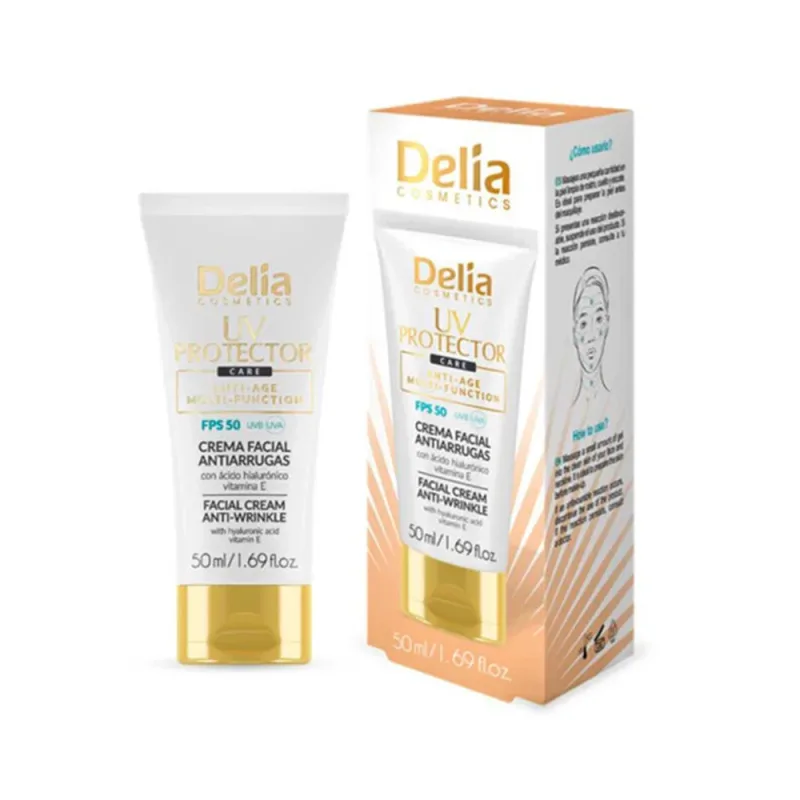 Crema de fata antirid cu SPF50 UV protector, 50ml, Delia Cosmetics — preț și oferte