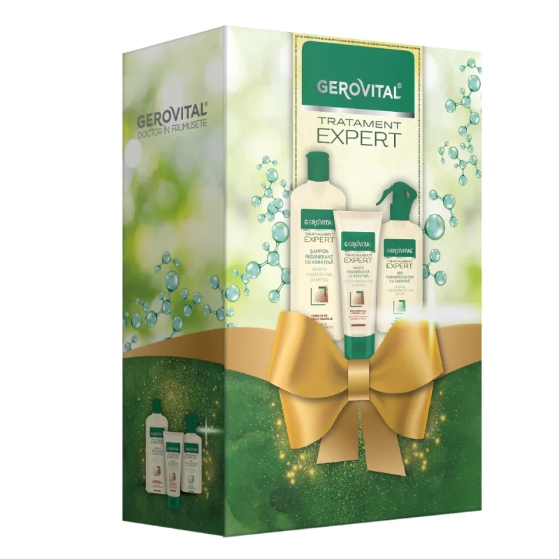 Set Tratament Expert Sampon 250ml + Masca 150ml + Ser 150ml, Gerovital — preț și oferte