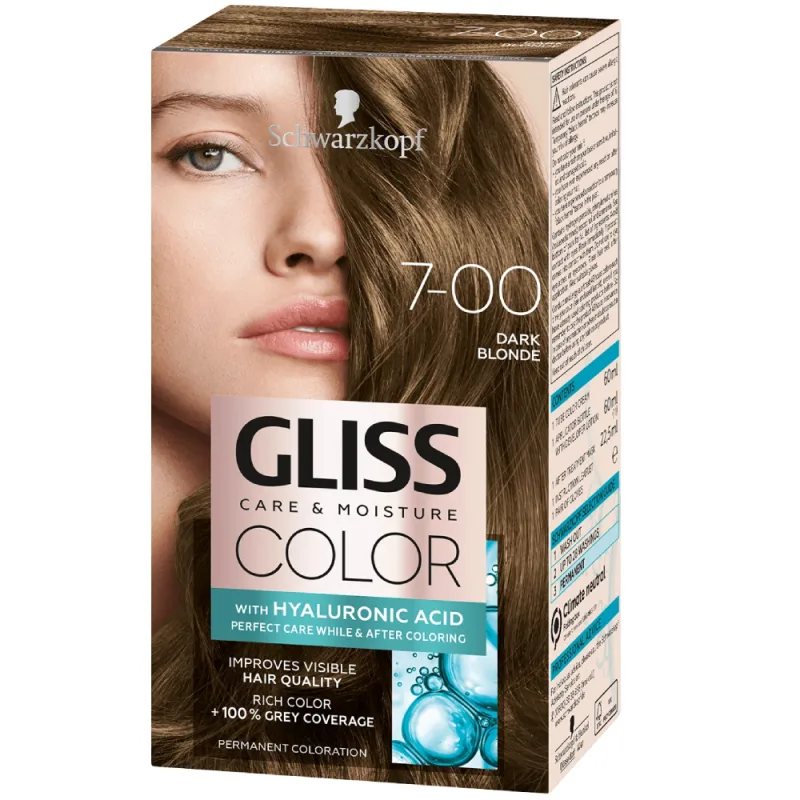 Vopsea de par Color 7-00 Blond Inchis, 143ml, Gliss — preț și oferte