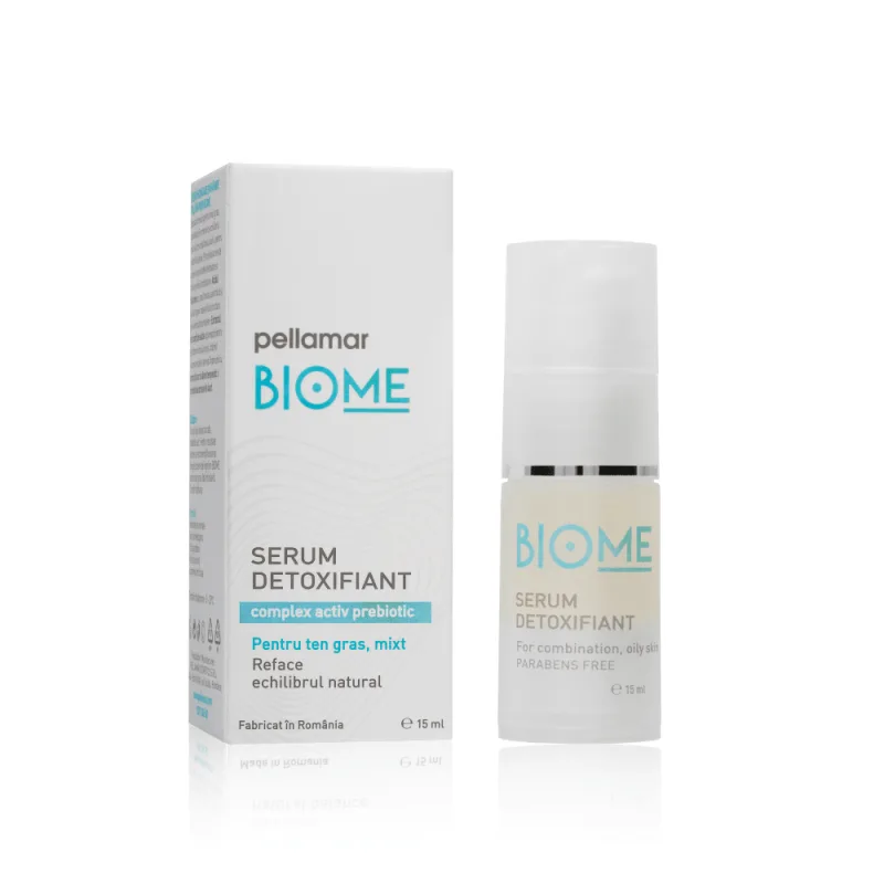 Serum detoxifiant pentru ten gras-mixt Biome, 15ml, Pell Amar — preț și oferte