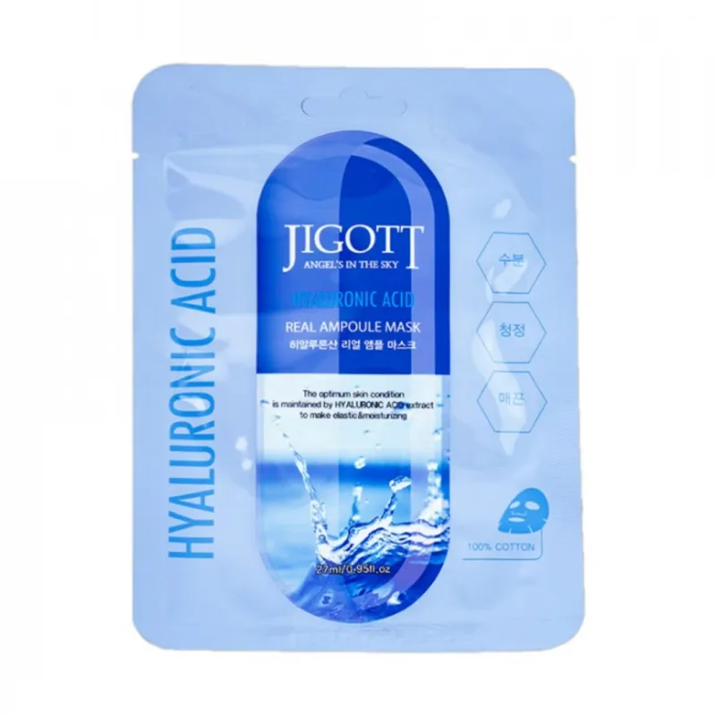 Masca Hyaluronic Acid Real Ampoule Mask, 27ml, Jigott — preț și oferte
