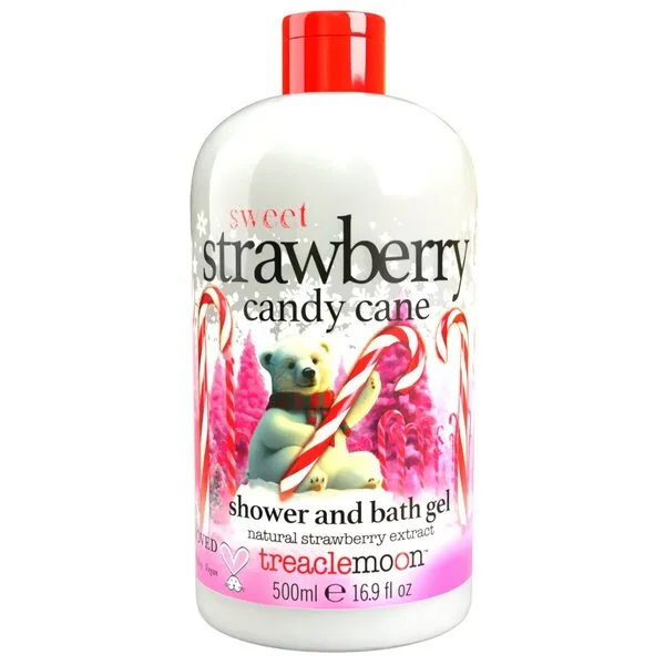 Gel de dus Strawberry Candy Cane, 500ml, Treaclemoon — preț și oferte