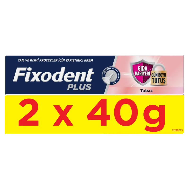 Pachet adeziv pentru proteza dentara Plus Food Barrier, 2x40g, Fixodent — preț și oferte