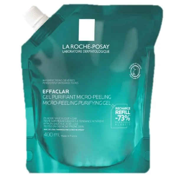 Rezerva Gel purifiant micro-exfoliant pentru imperfectiuni persistente Effaclar, La Roche-Posay | 400 ml — preț și oferte