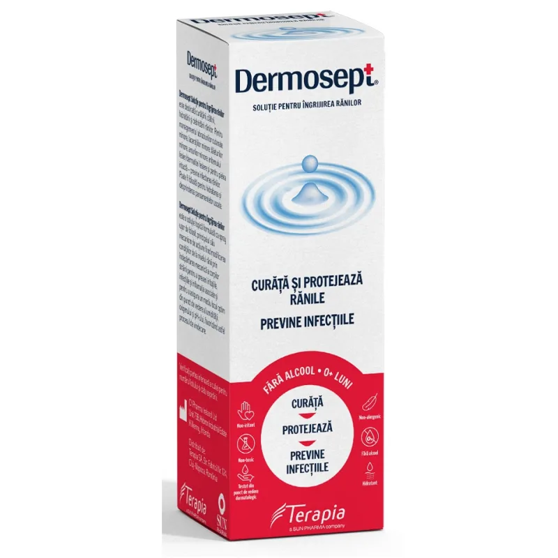 Solutie pentru ingrijirea ranilor Dermosept, Terapia SA | 60 ml — preț și oferte