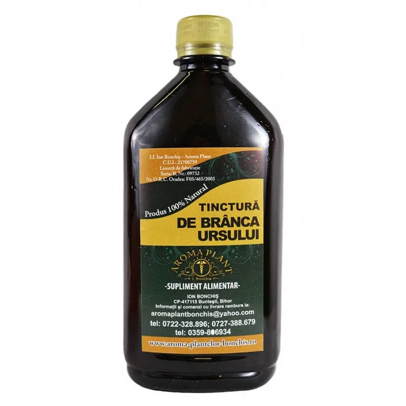 Tinctura de Branca Ursului, 500 ml, Aroma Plant Aroma Plant Bonchis — preț și oferte