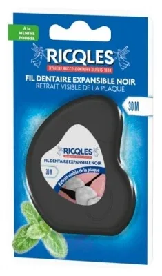 Ricqlès Ață dentară extensibilă, neagră, 30 m — preț și oferte