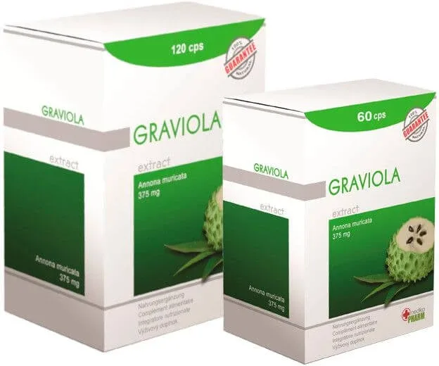 Graviola annona muricata 180 capsule — preț și oferte
