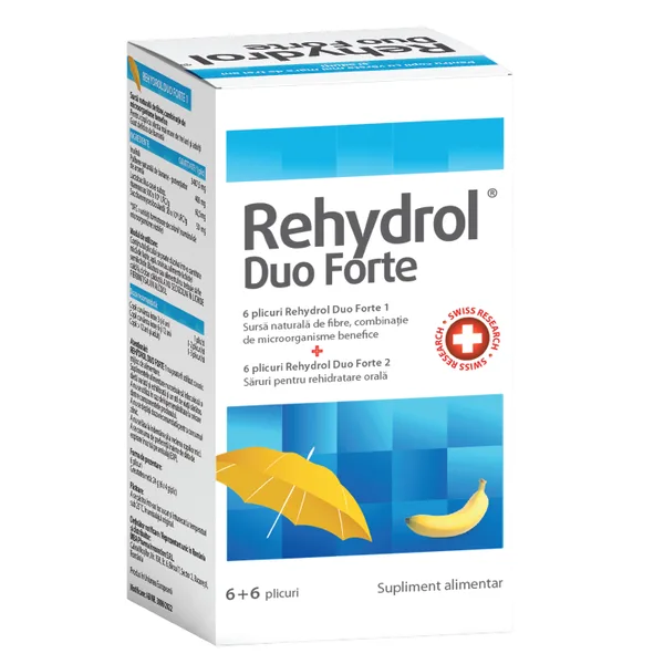 Rehydrol Duo Forte, MBA Pharma | 6 + 6 plicuri — preț și oferte