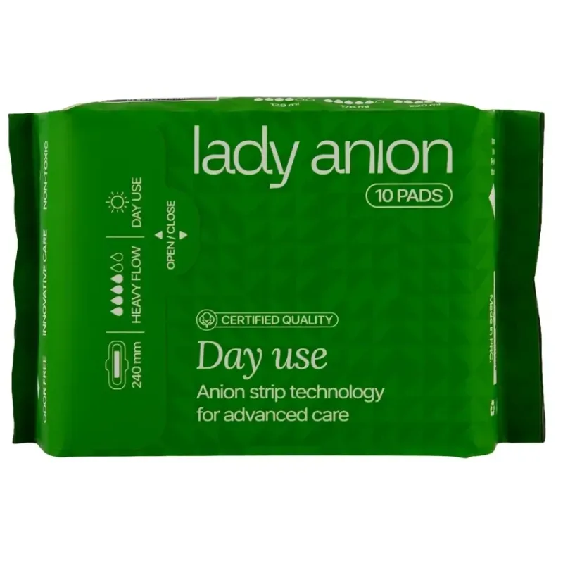 Absorbante de zi cu bumbac Active, 10 buc, Lady Anion — preț și oferte