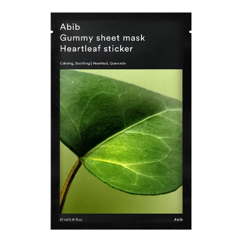 Masca de fata tip servetel calmanta Gummy Sheet Mask Heartleaf Sticker ABIB — preț și oferte