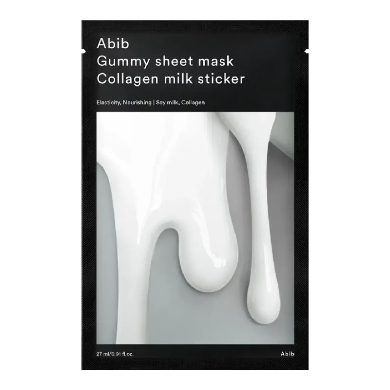 Masca de fata tip servetel hidratanta Gummy Sheet Mask Collagen Milk, 27 ml, Abib — preț și oferte