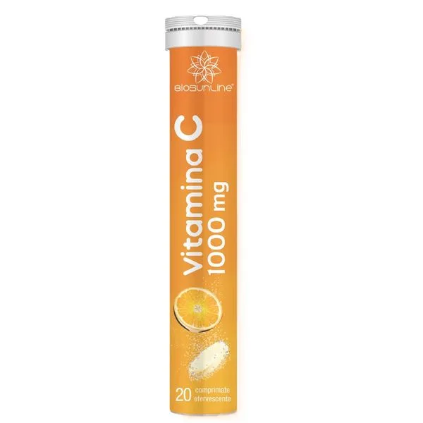 Vitamina C, 1000 mg, BioSunLine | 20 comprimate efervescente HELCOR — preț și oferte
