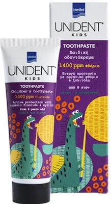 UNIDENT Pastă de dinți pentru copii 1400ppm fluorură de la 6 ani cu aromă de gumă de mestecat 50ml