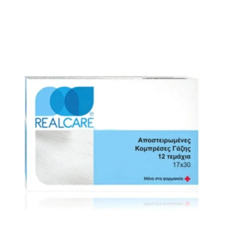 REAL CARE tifon de bumbac steril în plic 17x30cm 12 buc. — preț și oferte