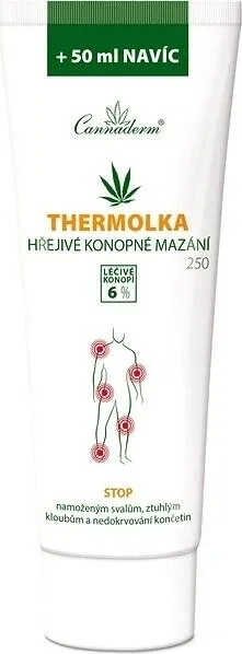 Cannaderm Thermolka - lubrifiant încălzitor din cânepă 1×250 ml, gel de masaj
