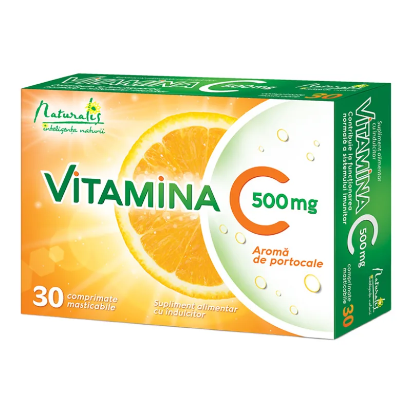 Vitamina C 500mg, 30 comprimate, Naturalis — preț și oferte
