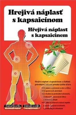 Plante de vindecare Plasture de încălzire cu capsaicină 12 x 18 cm masaj