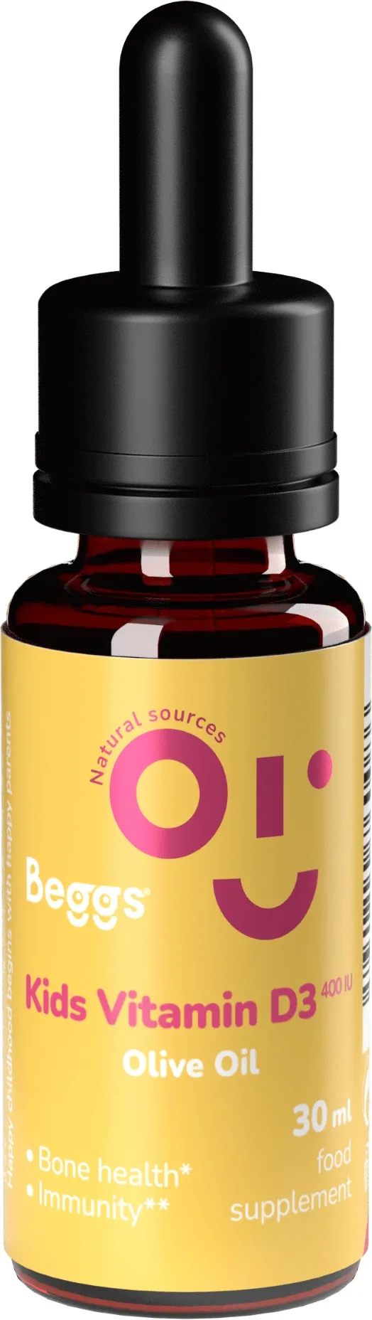 Beggs Kids Vitamina D3 400 UI BIO Ulei de măsline 30 ml — preț și oferte