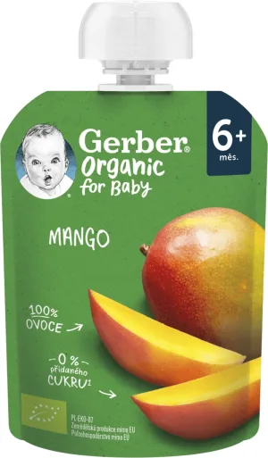 Gerber Organic mango pouch 100% BIO 6m+ 16 x 90 g