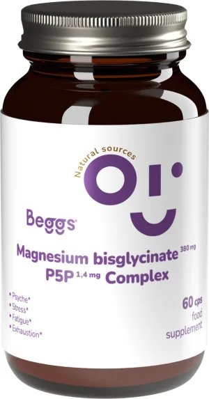 Beggs Magneziu bisglicinat 380mg + P5P Complex 1,4mg 60 capsule