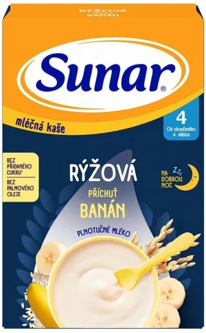 Sunar Good Night Terci de orez cu lapte și banane 210 g