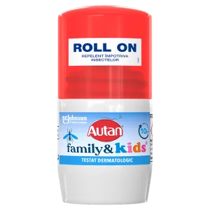 Roll-on lotiune repelent impotriva insectelor Family&Kids, Autan | 50 ml