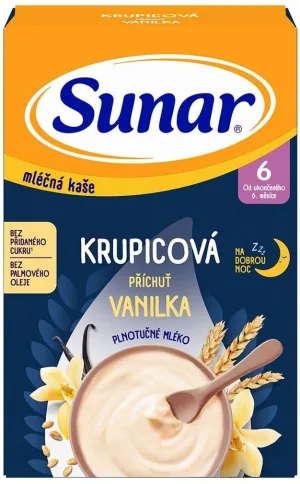 Sunar lapte terci de semolă pentru o vanilie de noapte bună 210 g