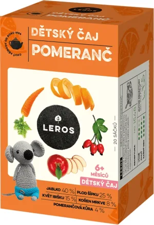 Leros Ceai pentru copii Orange 20 x 2 g