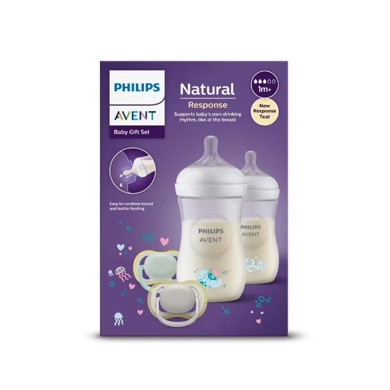 Set nou-nascut biberoane si suzete Natural Response, 1 set, Philips Avent — preț și oferte