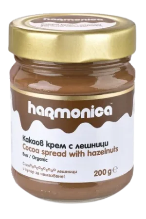Crema de cacao cu alune Eco, 200g, Harmonica