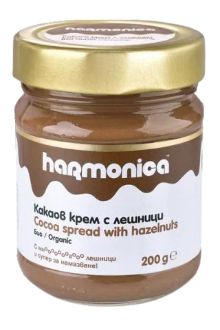 Crema de cacao cu alune Eco, 200g, Harmonica — preț și oferte
