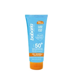 Crema faciala SPF 50+ pentru piele sensibila Facial Fluid, 75ml, Babaria