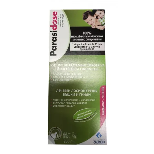 Parasidose Express 15 minute + casca de par, 200ml + 1 bucata, Gilbert — preț și oferte