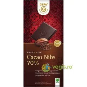 Ciocolata Amaruie cu 70% Cacao Ecologica/Bio 100g