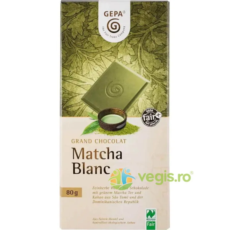 Ciocolata Alba cu Matcha Blanc Ecologica/Bio 80g GEPA The Fair Trade Company — preț și oferte