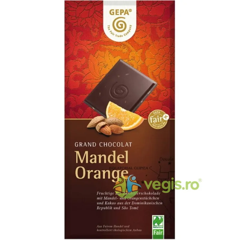 Ciocolata Amaruie cu Migdale si Portocale 100g GEPA The Fair Trade Company — preț și oferte