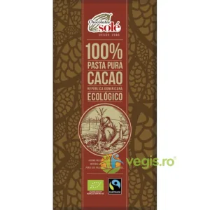 Ciocolata Neagra 100% Cacao Ecologica/Bio 90g