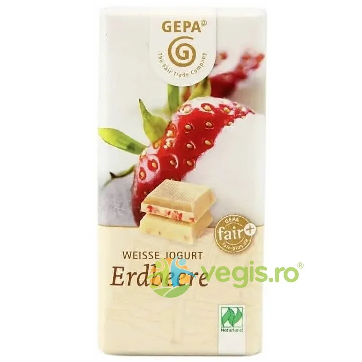 Ciocolata Alba cu Iaurt si Capsuni Ecologica/Bio 40g GEPA The Fair Trade Company — preț și oferte