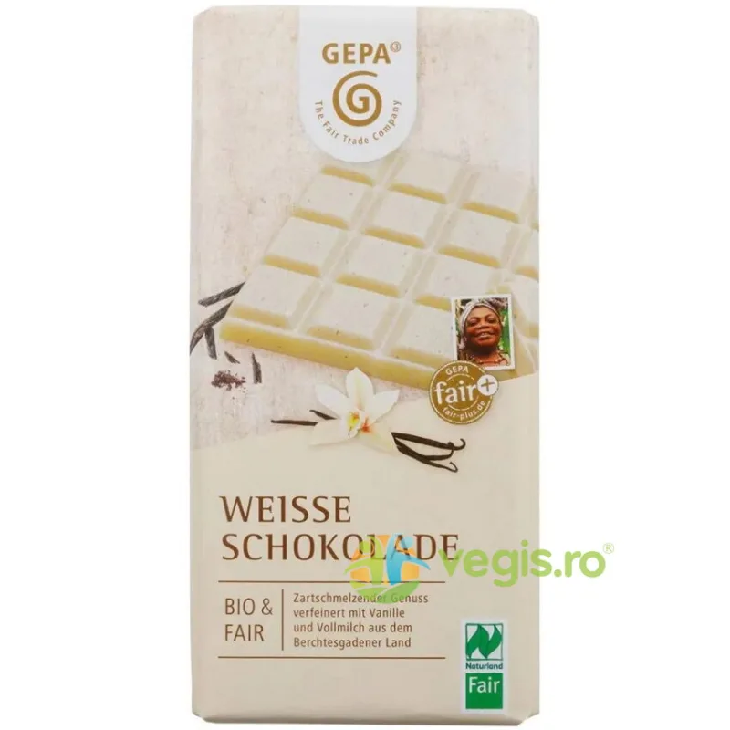 Ciocolata Alba cu Vanilie Ecologica/Bio 100g GEPA The Fair Trade Company — preț și oferte