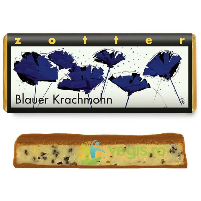 Ciocolata cu Lapte si Mac Ecologica/Bio 70g ZOTTER CHOCOLATE — preț și oferte