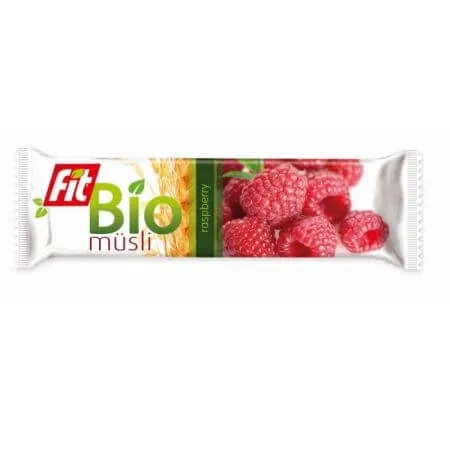 Baton cu musli si zmeura, 30g, Fit Bio — preț și oferte