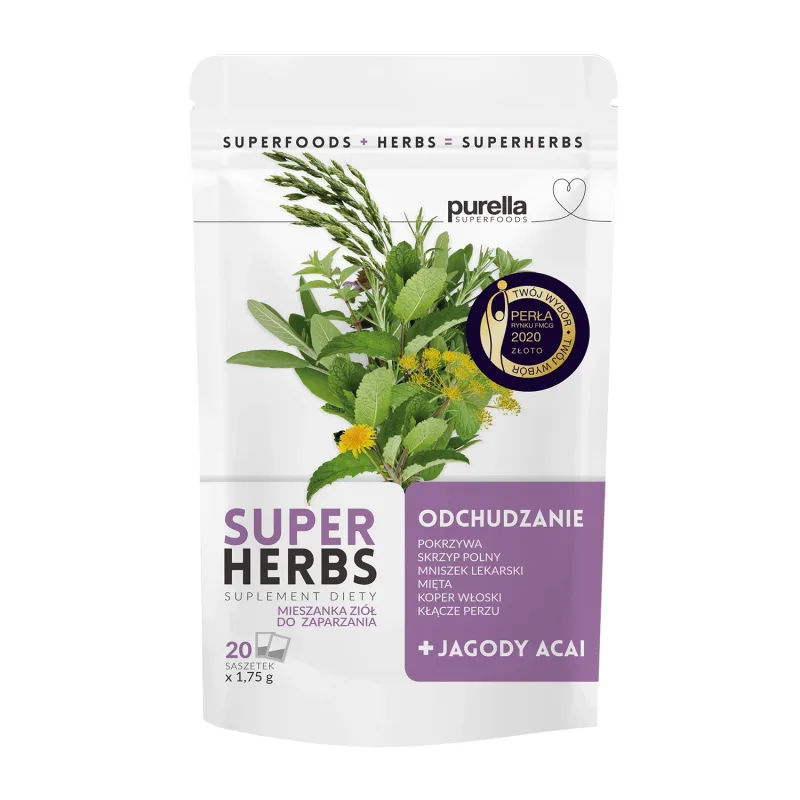 Purella Superherbs Slimming, amestec de plante, 1,75 g x 20 pliculețe — preț și oferte