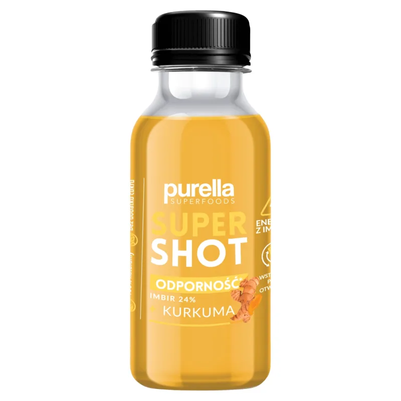 Purella Superfoods SuperShot Imunitate, băutură liniștită, ghimbir + turmeric, 100 ml — preț și oferte