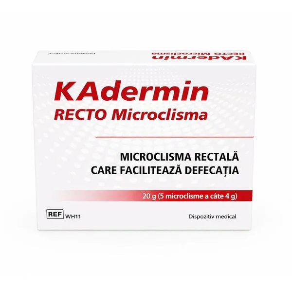 Kadermin Recto microclisma, Mba Pharma | 5 microclisme x 4 g — preț și oferte