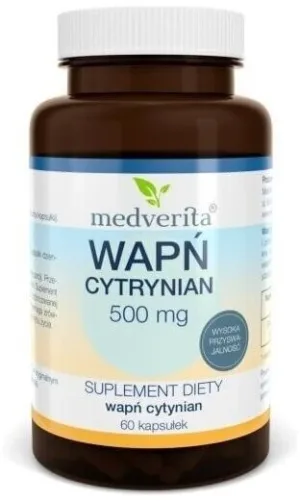 Medverita Citrat de calciu 500 mg 60 capsule
