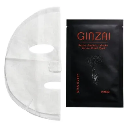Masca servetel pentru fata cu ginseng negru coreean Discovery, 25 ml, Ginzai — preț și oferte