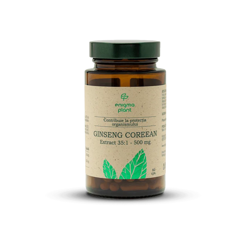 Ginseng Coreean, contribuie la protecția organismului, extract 35:1 - 500mg, 60 capsule — preț și oferte